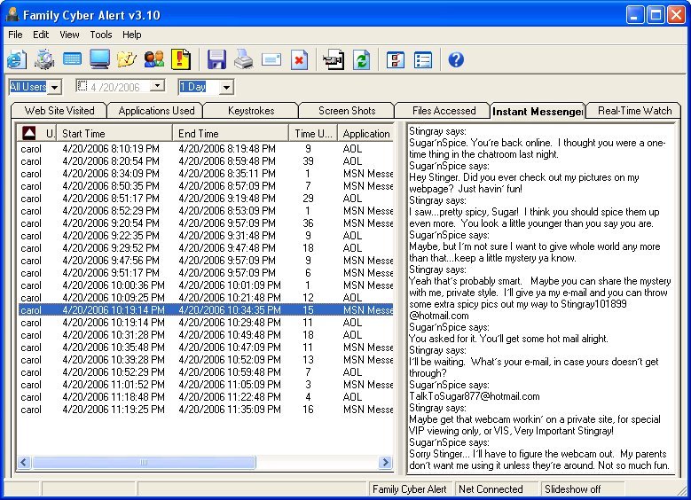 Family Cyber Alert Screenshot